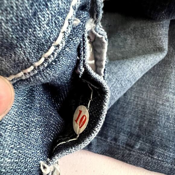 Denim Couture Jeans Women Size 31 Embellishments Zip & Button Closure Angel wing - Picture 10 of 10